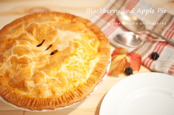 Blackberry and Apple Pie: Ready to Serve